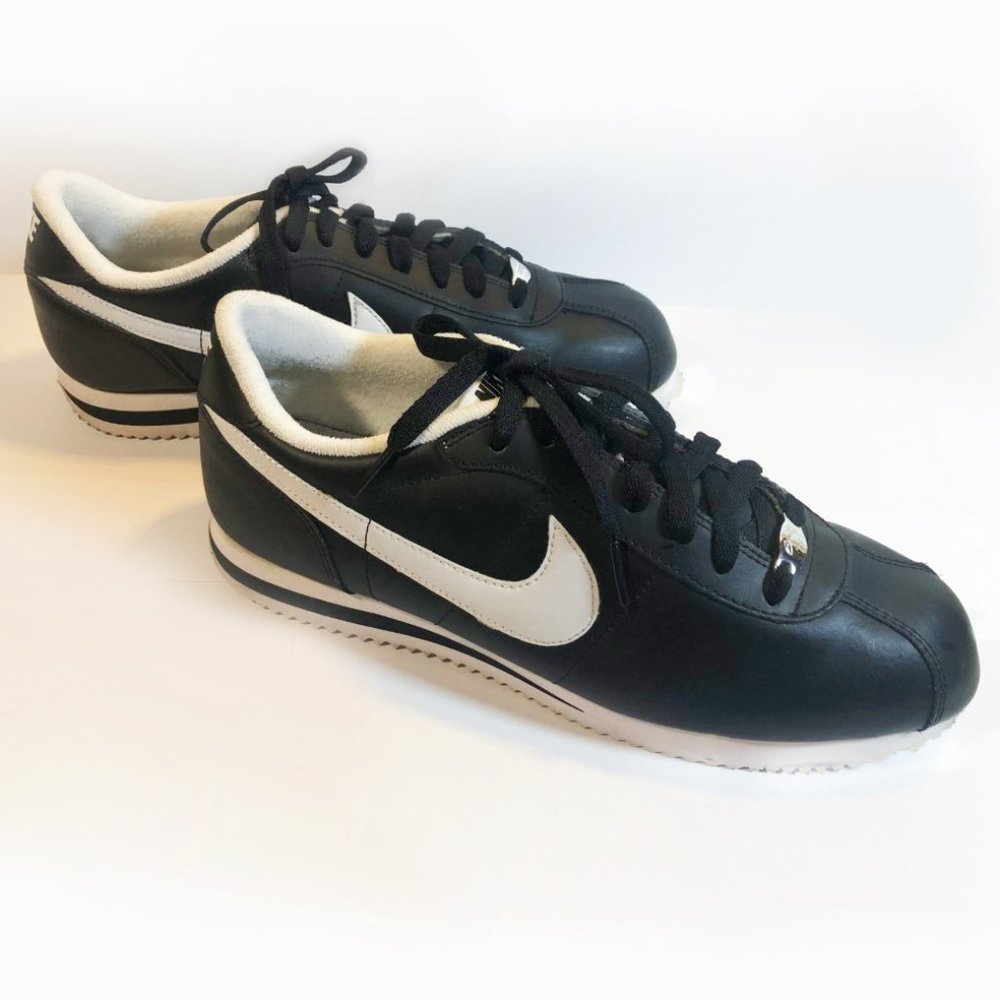 Women's Nike Cortez Black Leather Sneakers